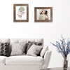 image:image2 Pack 5x7 Picture Frames in Grey Real Glass WallampTabletop Display  Wide Molding 5 by 7 Photo Frame with Back Hangers Country Wood Grain Style Great for Photos Gift Pictures WeddingBrown