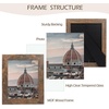 image:image2 Pack 5x7 Picture Frames in Grey Real Glass WallampTabletop Display  Wide Molding 5 by 7 Photo Frame with Back Hangers Country Wood Grain Style Great for Photos Gift Pictures WeddingBrown