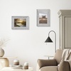 image:image2 Pack 5x7 Picture Frames in Grey Real Glass WallampTabletop Display  Wide Molding 5 by 7 Photo Frame with Back Hangers Country Wood Grain Style Great for Photos Gift Pictures WeddingGrey