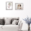 image:image2 Pack 5x7 Picture Frames in Grey Real Glass WallampTabletop Display  Wide Molding 5 by 7 Photo Frame with Back Hangers Country Wood Grain Style Great for Photos Gift Pictures WeddingWhite
