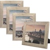 image:image2 Pack 5x7 Picture Frames in Grey Real Glass WallampTabletop Display  Wide Molding 5 by 7 Photo Frame with Back Hangers Country Wood Grain Style Great for Photos Gift Pictures WeddingBeige