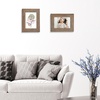 image:image2 Pack 5x7 Picture Frames in Grey Real Glass WallampTabletop Display  Wide Molding 5 by 7 Photo Frame with Back Hangers Country Wood Grain Style Great for Photos Gift Pictures WeddingBrown