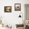 image:image2 Pack 5x7 Picture Frames in Grey Real Glass WallampTabletop Display  Wide Molding 5 by 7 Photo Frame with Back Hangers Country Wood Grain Style Great for Photos Gift Pictures WeddingBrown