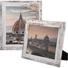 image:image2 Pack 5x7 Picture Frames in Grey Real Glass WallampTabletop Display  Wide Molding 5 by 7 Photo Frame with Back Hangers Country Wood Grain Style Great for Photos Gift Pictures WeddingWhite