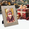 image:image2 Pack 5x7 Picture Frames in Grey Real Glass WallampTabletop Display  Wide Molding 5 by 7 Photo Frame with Back Hangers Country Wood Grain Style Great for Photos Gift Pictures WeddingBeige