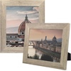 image:image2 Pack 5x7 Picture Frames in Grey Real Glass WallampTabletop Display  Wide Molding 5 by 7 Photo Frame with Back Hangers Country Wood Grain Style Great for Photos Gift Pictures WeddingBeige