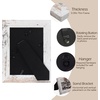 image:image2 Pack 5x7 Picture Frames in Grey Real Glass WallampTabletop Display  Wide Molding 5 by 7 Photo Frame with Back Hangers Country Wood Grain Style Great for Photos Gift Pictures WeddingWhite