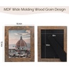 image:image2 Pack 5x7 Picture Frames in Grey Real Glass WallampTabletop Display  Wide Molding 5 by 7 Photo Frame with Back Hangers Country Wood Grain Style Great for Photos Gift Pictures WeddingBrown