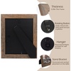 image:image2 Pack 5x7 Picture Frames in Grey Real Glass WallampTabletop Display  Wide Molding 5 by 7 Photo Frame with Back Hangers Country Wood Grain Style Great for Photos Gift Pictures WeddingBrown