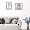 image:image2 Pack 5x7 Picture Frames in Grey Real Glass WallampTabletop Display  Wide Molding 5 by 7 Photo Frame with Back Hangers Country Wood Grain Style Great for Photos Gift Pictures WeddingGrey