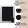 image:image2 Pack 5x7 Picture Frames in Grey Real Glass WallampTabletop Display  Wide Molding 5 by 7 Photo Frame with Back Hangers Country Wood Grain Style Great for Photos Gift Pictures WeddingGrey