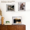 image:image2 Pack 5x7 Picture Frames in Grey Real Glass WallampTabletop Display  Wide Molding 5 by 7 Photo Frame with Back Hangers Country Wood Grain Style Great for Photos Gift Pictures WeddingWhite