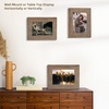 image:image2 Pack 5x7 Picture Frames in Grey Real Glass WallampTabletop Display  Wide Molding 5 by 7 Photo Frame with Back Hangers Country Wood Grain Style Great for Photos Gift Pictures WeddingBrown