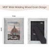 image:image2 Pack 5x7 Picture Frames in Grey Real Glass WallampTabletop Display  Wide Molding 5 by 7 Photo Frame with Back Hangers Country Wood Grain Style Great for Photos Gift Pictures WeddingGrey