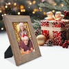 image:image2 Pack 5x7 Picture Frames in Grey Real Glass WallampTabletop Display  Wide Molding 5 by 7 Photo Frame with Back Hangers Country Wood Grain Style Great for Photos Gift Pictures WeddingBrown