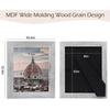 image:image2 Pack 5x7 Picture Frames in Grey Real Glass WallampTabletop Display  Wide Molding 5 by 7 Photo Frame with Back Hangers Country Wood Grain Style Great for Photos Gift Pictures WeddingGrey