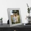 image:image2 Pack 5x7 Picture Frames in Grey Real Glass WallampTabletop Display  Wide Molding 5 by 7 Photo Frame with Back Hangers Country Wood Grain Style Great for Photos Gift Pictures WeddingGrey