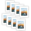 image:imageGolden State Art 11x14 Black Picture Frame with Mat to Display 8x10 Photos Real Glass 8 PackSilver