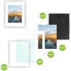 image:imageGolden State Art 11x14 Black Picture Frame with Mat to Display 8x10 Photos Real Glass 8 PackSilver