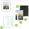 image:imageGolden State Art 11x14 Black Picture Frame with Mat to Display 8x10 Photos Real Glass 8 PackSilver