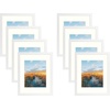 image:imageGolden State Art 11x14 Black Picture Frame with Mat to Display 8x10 Photos Real Glass 8 PackWhite
