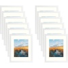 image:imageGolden State Art 11x14 Black Picture Frame with Mat to Display 8x10 Photos Real Glass 8 PackWhite