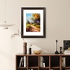 image:imageGolden State Art 11x14 Black amp Gold Trim Picture Frame White Mat for 8x10  Real Glass Fits 8x10 Photo Art Poster or Print Display Finish Black with Burgundy amp Gold Trim ColorBlack Gold  Burgundy