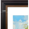 image:imageGolden State Art 11x14 Black amp Gold Trim Picture Frame White Mat for 8x10  Real Glass Fits 8x10 Photo Art Poster or Print Display Finish Black with Burgundy amp Gold Trim ColorBlack Gold  Burgundy
