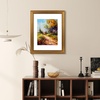 image:imageGolden State Art 11x14 Black amp Gold Trim Picture Frame White Mat for 8x10  Real Glass Fits 8x10 Photo Art Poster or Print Display Finish Black with Burgundy amp Gold Trim ColorDark Gold