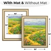 image:imageGolden State Art 16x20 GoldBlue Photo Frame Mat for 11x14 Plexiglass  Includes a White Mat Fits 11x14 Photo Art Poster or Print Display Vintage Ornate Finish Picture Frame Wall MountingCream  Gold