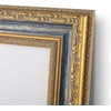 image:imageGolden State Art 16x20 GoldBlue Photo Frame Mat for 11x14 Plexiglass  Includes a White Mat Fits 11x14 Photo Art Poster or Print Display Vintage Ornate Finish Picture Frame Wall MountingBlue  Gold