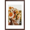 image:imageGolden State Art 16x24 Blue Picture Frame Mat for 12x18 Real Glass  Wall Mount Display Horizontally or Vertically Photo Art Poster or Print Display Blue Frame FinishWalnut