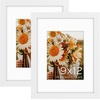 image:imageGolden State Art 16x24 Blue Picture Frame Mat for 12x18 Real Glass  Wall Mount Display Horizontally or Vertically Photo Art Poster or Print Display Blue Frame FinishWhite