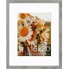 image:imageGolden State Art 16x24 Blue Picture Frame Mat for 12x18 Real Glass  Wall Mount Display Horizontally or Vertically Photo Art Poster or Print Display Blue Frame FinishGray