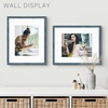 image:imageGolden State Art 16x24 Blue Picture Frame Mat for 12x18 Real Glass  Wall Mount Display Horizontally or Vertically Photo Art Poster or Print Display Blue Frame FinishBlue