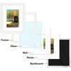 image:imageGolden State Art 16x24 Blue Picture Frame Mat for 12x18 Real Glass  Wall Mount Display Horizontally or Vertically Photo Art Poster or Print Display Blue Frame FinishWhite
