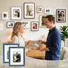 image:imageGolden State Art 16x24 Blue Picture Frame Mat for 12x18 Real Glass  Wall Mount Display Horizontally or Vertically Photo Art Poster or Print Display Blue Frame FinishBlue