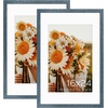 image:imageGolden State Art 16x24 Blue Picture Frame Mat for 12x18 Real Glass  Wall Mount Display Horizontally or Vertically Photo Art Poster or Print Display Blue Frame FinishBlue