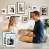 image:imageGolden State Art 16x24 Blue Picture Frame Mat for 12x18 Real Glass  Wall Mount Display Horizontally or Vertically Photo Art Poster or Print Display Blue Frame FinishBlue