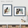 image:imageGolden State Art 16x24 Blue Picture Frame Mat for 12x18 Real Glass  Wall Mount Display Horizontally or Vertically Photo Art Poster or Print Display Blue Frame FinishBlue