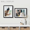 image:imageGolden State Art 16x24 Blue Picture Frame Mat for 12x18 Real Glass  Wall Mount Display Horizontally or Vertically Photo Art Poster or Print Display Blue Frame FinishBlack