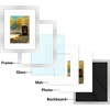 image:imageGolden State Art 16x24 Blue Picture Frame Mat for 12x18 Real Glass  Wall Mount Display Horizontally or Vertically Photo Art Poster or Print Display Blue Frame FinishSilver