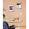 image:imageGolden State Art 16x24 Blue Picture Frame Mat for 12x18 Real Glass  Wall Mount Display Horizontally or Vertically Photo Art Poster or Print Display Blue Frame FinishWeathered White