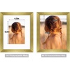 image:imageGolden State Art 16x24 Blue Picture Frame Mat for 12x18 Real Glass  Wall Mount Display Horizontally or Vertically Photo Art Poster or Print Display Blue Frame FinishGold