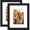 image:imageGolden State Art 16x24 Blue Picture Frame Mat for 12x18 Real Glass  Wall Mount Display Horizontally or Vertically Photo Art Poster or Print Display Blue Frame FinishBlack