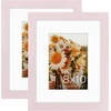 image:imageGolden State Art 16x24 Blue Picture Frame Mat for 12x18 Real Glass  Wall Mount Display Horizontally or Vertically Photo Art Poster or Print Display Blue Frame FinishPink