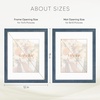 image:imageGolden State Art 16x24 Blue Picture Frame Mat for 12x18 Real Glass  Wall Mount Display Horizontally or Vertically Photo Art Poster or Print Display Blue Frame FinishBlue
