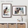 image:imageGolden State Art 16x24 Blue Picture Frame Mat for 12x18 Real Glass  Wall Mount Display Horizontally or Vertically Photo Art Poster or Print Display Blue Frame FinishWalnut