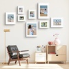 image:imageGolden State Art 16x24 Blue Picture Frame Mat for 12x18 Real Glass  Wall Mount Display Horizontally or Vertically Photo Art Poster or Print Display Blue Frame FinishWhite
