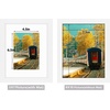 image:imageGolden State Art 16x24 Blue Picture Frame Mat for 12x18 Real Glass  Wall Mount Display Horizontally or Vertically Photo Art Poster or Print Display Blue Frame FinishWhite